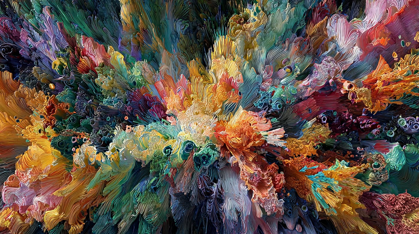 Abstract visualization of AI adoption trends, responsible acceleration, and European enterprise context