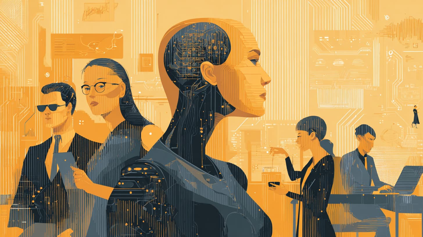 AI education and career development - professionals learning and working with artificial intelligence technology